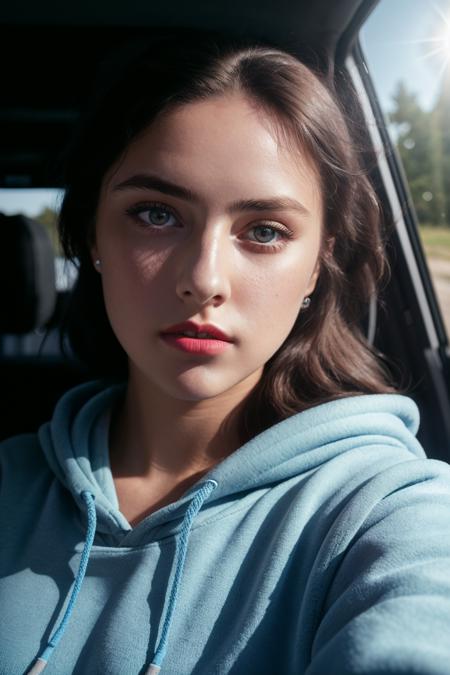 01887-4130068535-RAW photo, a 22-year-old-girl, upper body, selfie in a car, blue hoodie, inside a car, driving, lipstick, soft lighting, high qu.png